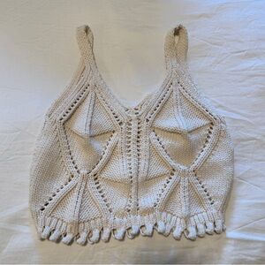 Zara Cream Knit Tank Top